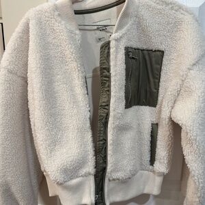 Abercrombie and Fitch Sherpa bomber jacket